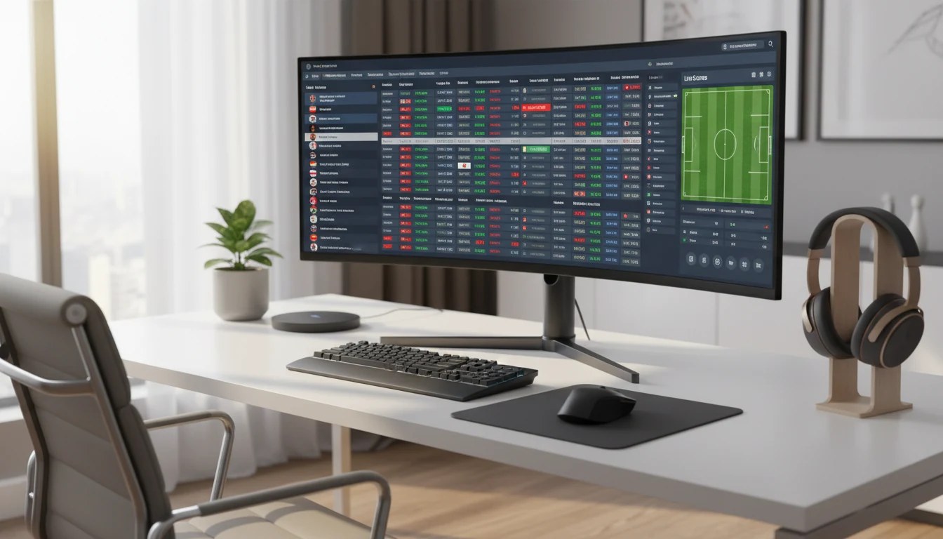 Sportweddenschap platform op desktop computer