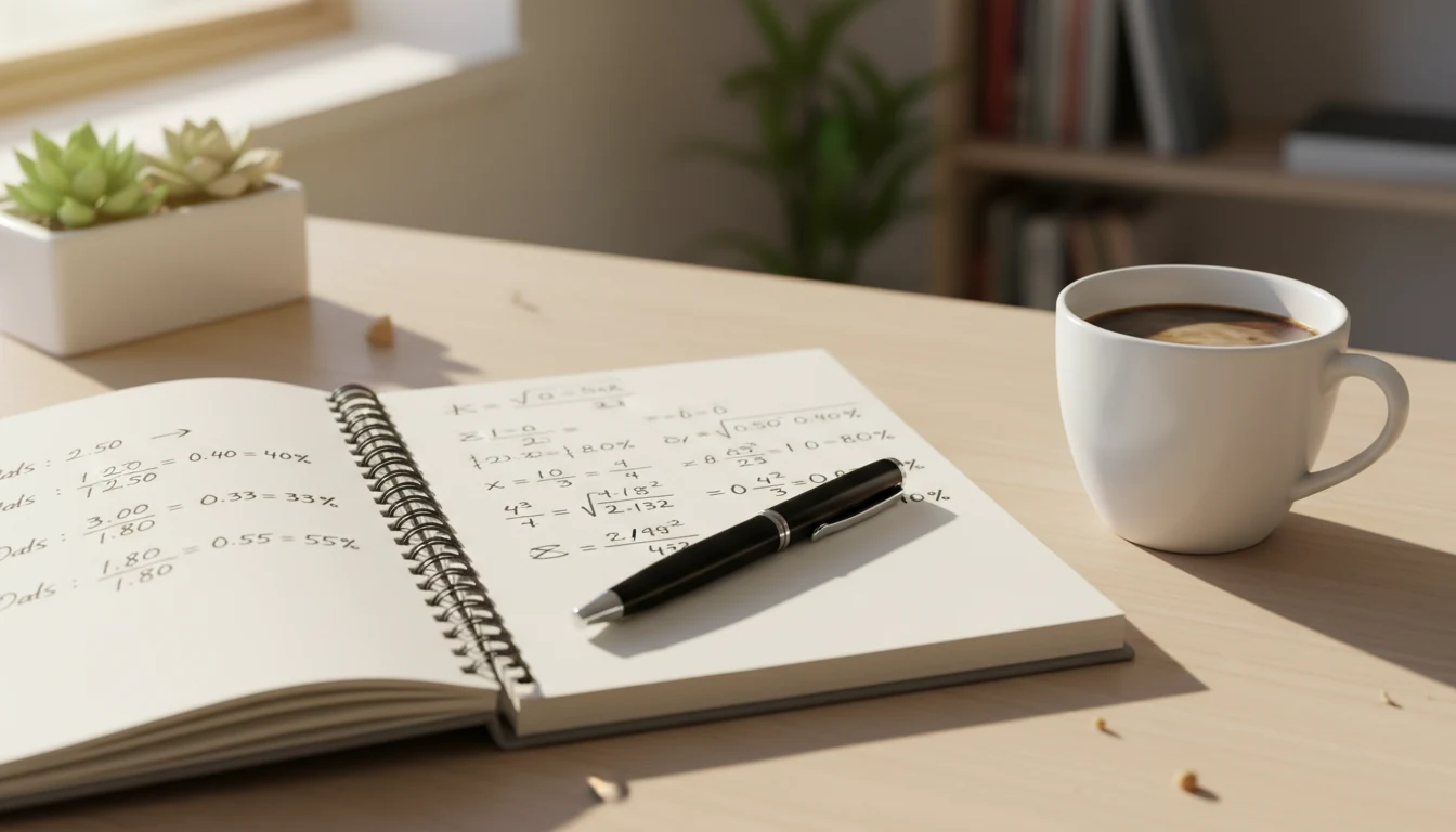 Decimale odds berekening op notitieboek